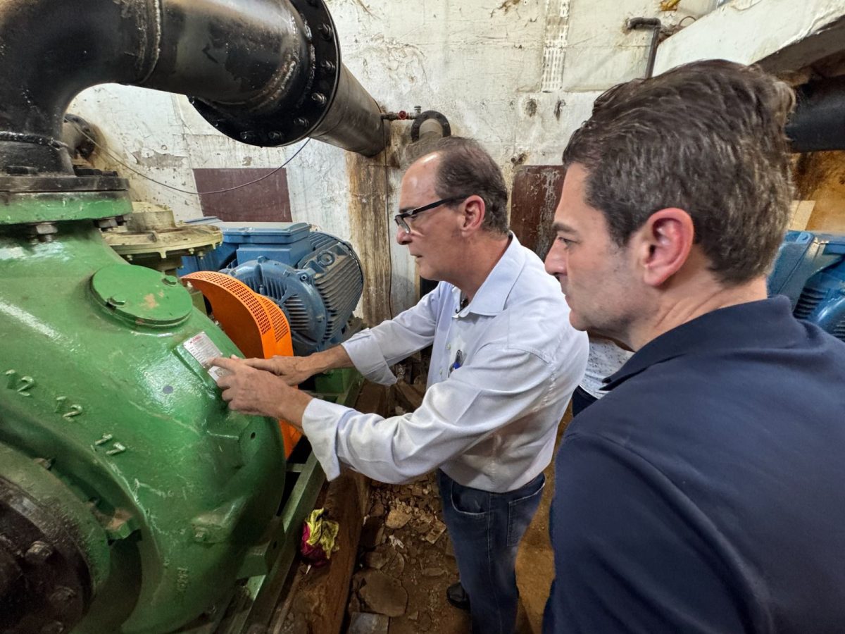 Prefeito Helinho Zanatta visita obra de reforma na estação de captação 1 de água do rio Piracicaba
