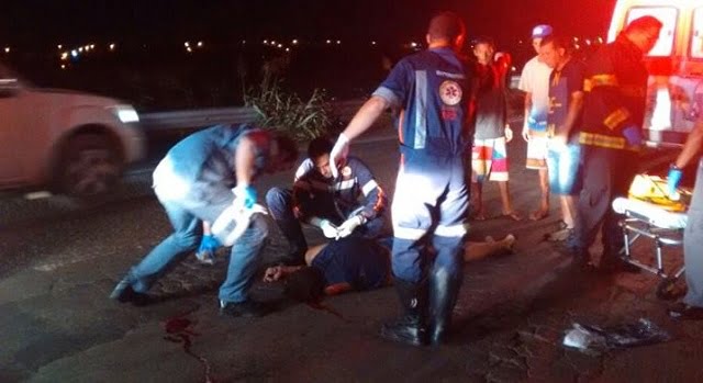 Ciclista fica gravemente ferido após ser atropelado por carro ao lado da Klabin