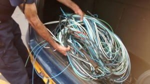 160 metros de cabo de cobre foram recuperados - Foto: Valter Martins / Piracicaba em Alerta