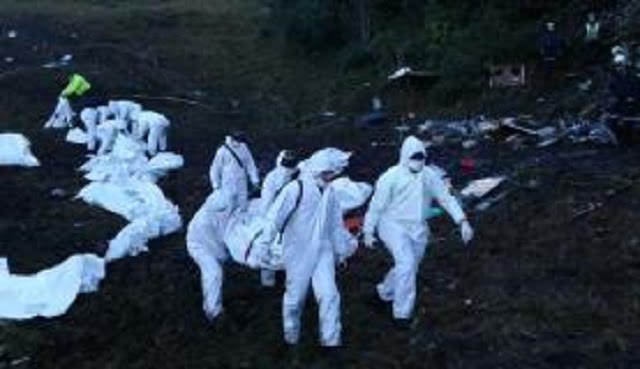 60 dos 75 corpos já foram resgatados, diz Cruz Vermelha da Colômbia