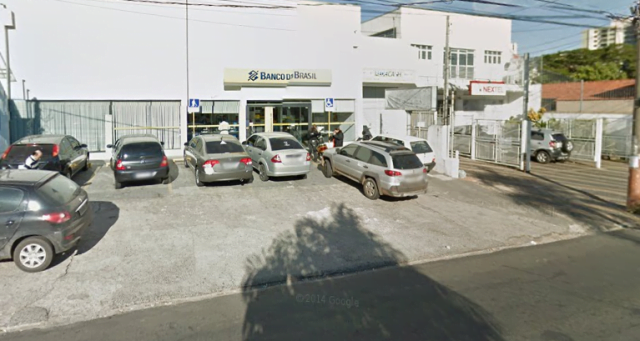 Agência do Banco do Brasil registra tentativa de assalto Foto: Google Maps