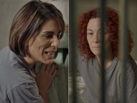 Sobre a vida na cadeia? Beatriz diz para a colega de cela que nÃ£o estÃ¡ disposta - Foto: TV Globo