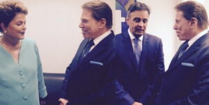  Dono do SBT recebe candidatos minutos antes do Debate realizado pela emissora nessa tarde (16) - Foto: Instagran