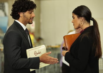 Jesus Luz e Antônia Morais, numa cena de "Guerra dos Sexos". [Foto/TV Globo]